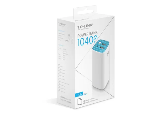 TP-Link TL-PB10400 | Banca di alimentazione | Powerbank, 10400mAh, 3x USB, torcia a LED Głębokość produktu44,3