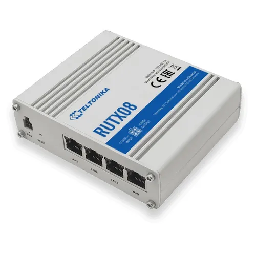 Teltonika RUTX08 | Router industrial | 1x WAN, 3x LAN 1000 Mb / s, VPN