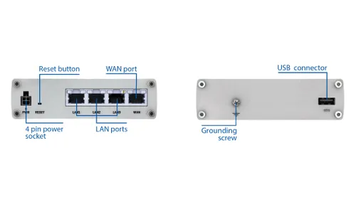 Teltonika RUTX08 | Industrial router | 1x WAN, 3x LAN 1000 Mb/s, VPN Automatyczne MDI/MDI-XTak