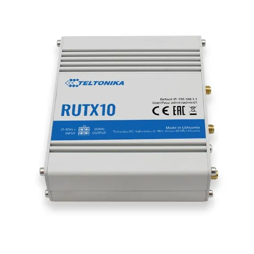 Teltonika RUTX10 | Roteador sem fio | Wave 2 802.11ac, 867Mb / s, 4x RJ45 1Gb / s 4GNie