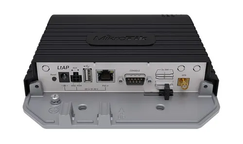 MikroTik LtAP LTE kit | Router LTE | RBLtAP-2HnD&R11e-LTE, LTE 150Mb/s, 2,4GHz, 1x RJ45 1000Mb/s, 2x miniPCI-e, 3x SIM, 1x USB Ilość portów LAN1x [10/100/1000M (RJ45)]
