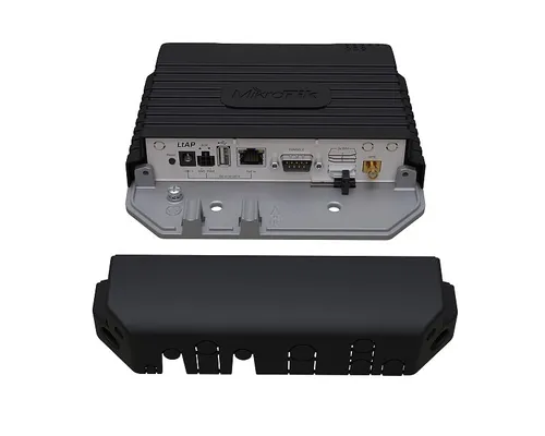 MikroTik LtAP LTE-Bausatz | LTE-Router | RBLtAP-2HnD&R11e-LTE, LTE 150Mb/s, 2,4GHz, 1x RJ45 1000Mb/s, 2x miniPCI-e, 3x SIM, 1x USB Kategoria LTECat.4 (150Mb/s Download, 50Mb/s Upload)