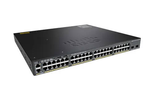 Cisco Catalyst 2960X | Schalter | 48x RJ45 1000Mb/s PoE, 2x SFP+, 740W Ilość portów LAN48x [10/100/1000M (RJ45)]
