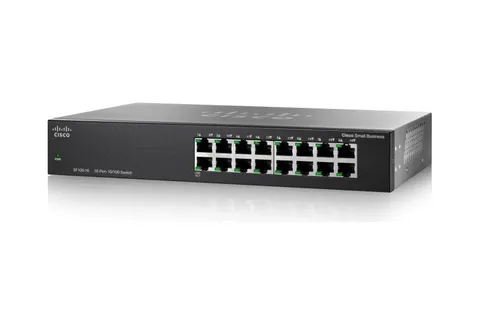 Cisco SF110-16 | Коммутатор | 16x 100Mb/s, крепление в стойку Ilość portów LAN16x [10/100M (RJ45)]
