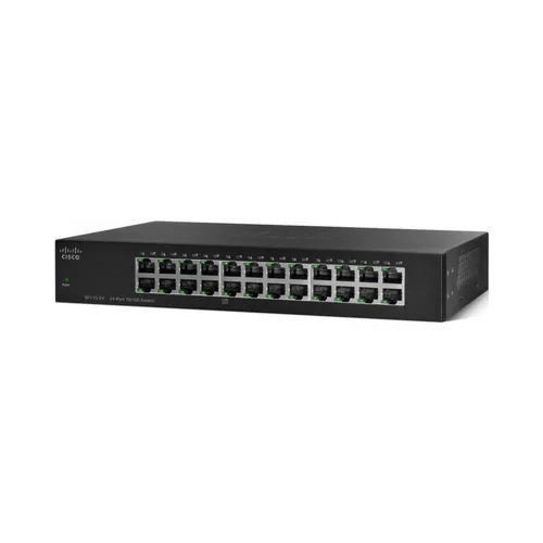 Cisco SF110-24 | Коммутатор | 24x 100Mb/s, крепление в стойку Ilość portów LAN24x [10/100M (RJ45)]
