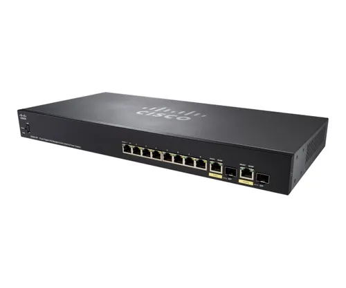 Cisco SG355-10P | Switch | 10x 1000Mb/s PoE, 62W, 2x Combo (RJ45/SFP) Ilość portów LAN2x [1G Combo (RJ45/SFP)]
