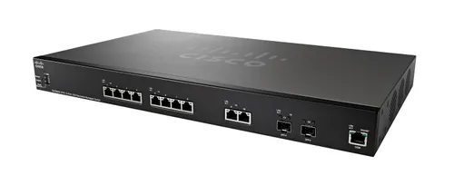 Cisco SG350XG-2F10 | Schalter | 10x 10Gigabit Ethernet, 2 x 10G SFP+ Uplink, stapelbar Ilość portów LAN10x [1/10G (RJ45)]
