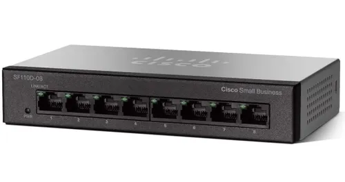 Cisco SF110D-08 | Коммутатор | 8x 100Mb/s, установка на стол Ilość portów LAN8x [10/100M (RJ45)]
