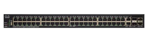 Cisco SG350X-48MP | PoE-Schalter | 48x Gigabit RJ45 PoE, 2x 10G Combo(RJ45/SFP+), 2x SFP+, 740W PoE, stapelbar Ilość portów LAN48x [10/100/1000M (RJ45)]
