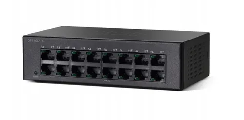 Cisco SF110D-16 | Switch | 16x 100Mb/s, Kryt Desktop Ilość portów LAN16x [10/100M (RJ45)]
