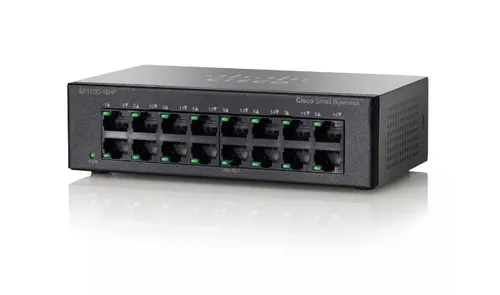 Cisco SF110D-16 | Коммутатор | 16x 100Mb/s, установка на стол Ilość portów WANNie dotyczy