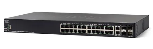 Cisco SG350X-24MP | Switch PoE | 24x Gigabit RJ45 PoE, 2x 10G Combo(RJ45/SFP+), 2x SFP+, 382W PoE, Stakowalny Ilość portów LAN24x [10/100/1000M (RJ45)]
