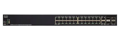 Cisco SG350X-24MP | Switch PoE | 24x Gigabit RJ45 PoE, 2x 10G Combo(RJ45/SFP+), 2x SFP+, 382W PoE, Stakowalny Ilość portów PoE24x [802.3af/at (1G)]
