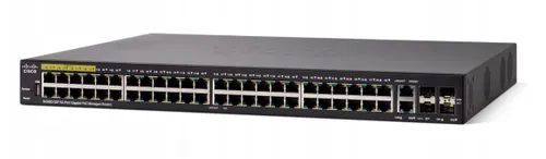 Cisco SG350-52P | PoE-Schalter | 48x 1000Mb/s PoE, 375W, 2x Combo(RJ45/SFP) + 2x SFP, verwaltet Ilość portów LAN48x [10/100/1000M (RJ45)]
