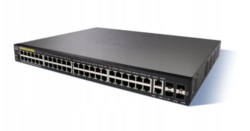 Cisco SG350-52MP | PoE Switch | 48x 1000Mb/s Max PoE, 740W, 2x Combo(RJ45/SFP) + 2x SFP, Yönetilen Ilość portów LAN2x [1G (SFP)]
