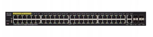 Cisco SG350-52MP | PoE-Schalter | 48x 1000Mb/s Max PoE, 740W, 2x Combo(RJ45/SFP) + 2x SFP, Verwaltet Ilość portów LAN2x [1G Combo (RJ45/SFP)]
