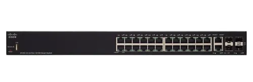 Cisco SF250-24 | Switch | 24x 100Mb/s, 2x 1Gb/s Combo(RJ45/SFP), Zarządzalny Ilość portów LAN2x [1G (SFP)]
