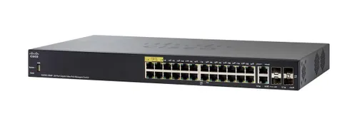 Cisco SG350-28MP | PoE Коммутатор | 24x 1000Mb/s PoE, 382W, 2x Combo(RJ45/SFP) + 2x SFP, управляемый Ilość portów LAN24x [10/100/1000M (RJ45)]
