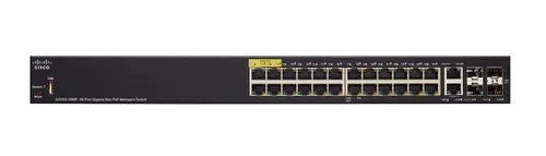 Cisco SG350-28MP | PoE Switch | 24x 1000Mb/s PoE, 382W, 2x Combo(RJ45/SFP) + 2x SFP, Managed Ilość portów LAN2x [1G (SFP)]
