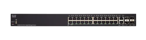 Cisco SG350-28 | Switch | 24x 1000Mb/s, 2x Combo(RJ45/SFP) + 2x SFP, Zarządzalny Ilość portów LAN2x [1G (SFP)]
