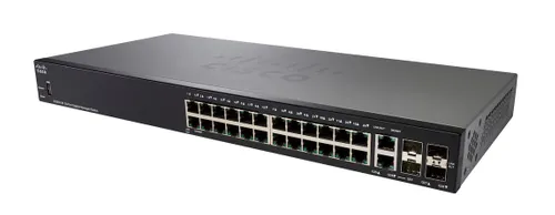 Cisco SG350-28 | Switch | 24x 1000Mb/s, 2x Combo(RJ45/SFP) + 2x SFP, Managed Ilość portów LAN2x [1G Combo (RJ45/SFP)]
