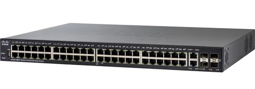 Cisco SF250-48HP | Schalter | 48x 100Mb/s PoE/PoE+, 2x 1Gb/s Combo + 2x SFP, PoE 195W, Verwaltet Ilość portów LAN48x [10/100M (RJ45)]
