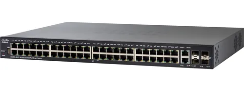Cisco SF250-48HP | Коммутатор | 48x 100Mb/s PoE/PoE+, 2x 1Gb/s Combo + 2x SFP, PoE 195W, управляемый Ilość portów LAN48x [10/100M (RJ45)]
