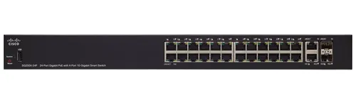 Cisco SG250X-24P | PoE Switch | 24x 1000Mb/s PoE/PoE+, 195W, 2x 10Gb/s, 2x SFP+, Yönetilen Ilość portów LAN2x [1/10G (RJ45)]
