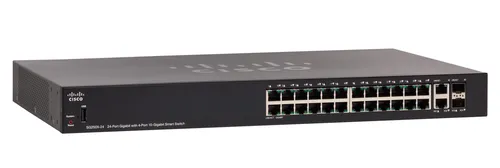 Cisco SG250X-24 | Switch | 24x 1000Mb/s, 2x 10Gb/s, 2x SFP+, Managed Ilość portów LAN24x [10/100/1000M (RJ45)]
