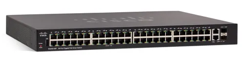 Cisco SG250-50P | Switch PoE | 48x 1000Mb/s PoE/PoE+, 2x 1Gb/s Combo, PoE 375W, řízený Ilość portów LAN48x [10/100/1000M (RJ45)]
