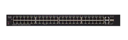 Cisco SG250-50P | Switch PoE | 48x 1000Mb/s PoE/PoE+, 2x 1Gb/s Combo, PoE 375W, gestionado Ilość portów LAN2x [1G Combo (RJ45/SFP)]
