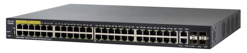 Cisco SF350-48MP | Коммутатор | 48x 100Mb/s Max PoE, 740W, 2x Combo(RJ45/SFP) + 2x SFP, управляемый Ilość portów LAN48x [10/100M (RJ45)]
