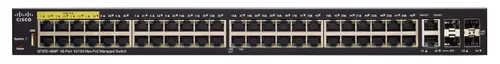 Cisco SF350-48MP | Switch | 48x 100Mb/s Max PoE, 740W, 2x Combo(RJ45/SFP) + 2x SFP, gerenciado Ilość portów LAN2x [1G (SFP)]
