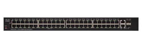 Cisco SG250-50HP | Switch PoE | 48x 1000Mb/s PoE/PoE+, 2x 1Gb/s Combo, PoE 192W, Zarządzalny Ilość portów LAN2x [1G Combo (RJ45/SFP)]

