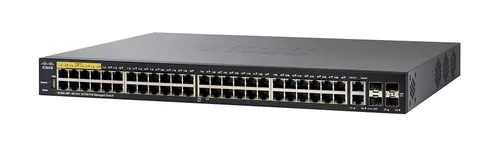 Cisco SF350-48P | Switch | 48x 100Mb/s PoE, 382W, 2x Combo(RJ45/SFP) + 2x SFP, gestionado Ilość portów LAN48x [10/100M (RJ45)]
