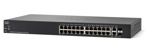 Cisco SG250-26P | Switch PoE | 24x 1000Mb/s PoE/PoE+, 2x 1Gb/s Combo, PoE 195W, gestionado Ilość portów LAN24x [10/100/1000M (RJ45)]

