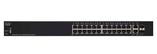 Cisco SG250-26P | PoE Switch | 24x 1000Mb/s PoE/PoE+, 2x 1Gb/s Combo, PoE 195W, gerenciado Ilość portów PoE24x [802.3af/at (1G)]
