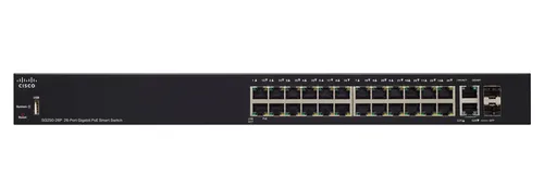 Cisco SG250-26P | PoE Switch | 24x 1000Mb/s PoE/PoE+, 2x 1Gb/s Combo, PoE 195W, gerenciado Ilość portów PoE24x [802.3af/at (1G)]
