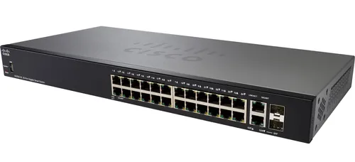 Cisco SG250-26 | Schalter | 24x 1000Mb/s, 2x 1Gb/s Combo, verwaltet Ilość portów LAN2x [1G Combo (RJ45/SFP)]
