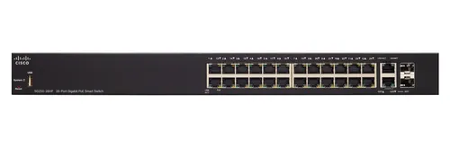 Cisco SG250-26HP | PoE Switch | 24x 1000Mb/s PoE/PoE+, 2x 1Gb/s Combo, PoE 100W, Yönetilen Ilość portów LAN2x [1G Combo (RJ45/SFP)]
