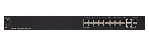 Cisco SG250-18 | Switch | 16x 1000Mb/s, 2x 1Gb/s Combo, Zarządzalny Ilość portów LAN2x [1G Combo (RJ45/SFP)]
