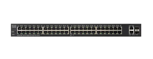 Cisco SG220-50P | Switch PoE | 48x 1000Mb/s, 2x SFP/RJ45 Combo, 48x PoE, 375W, Řízený, Kryt Rack Ilość portów LAN2x [1G Combo (RJ45/SFP)]

