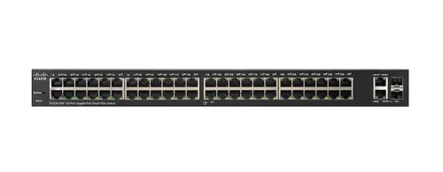 Cisco SG220-50P | PoE-Schalter | 48x 1000Mbps, 2x SFP/RJ45 Combo, 48x PoE, 375W, verwaltet, Rackmontage Ilość portów LAN2x [1G Combo (RJ45/SFP)]
