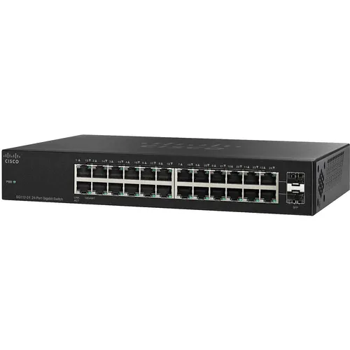 Cisco SG112-24 | Switch | 24x 1000Mb/s, 2x SFP 1Gb/s Combo, montaggio su rack Ilość portów LAN24x [10/100/1000M (RJ45)]
