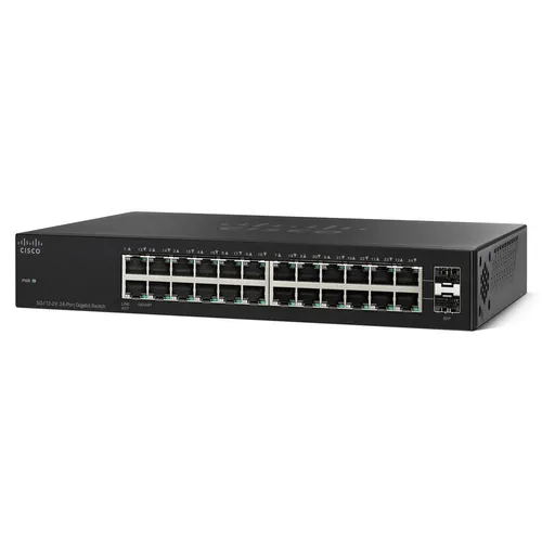 Cisco SG112-24 | Switch | 24x 1000Mb/s, 2x SFP 1Gb/s Combo, montaggio su rack Ilość portów WANNie dotyczy