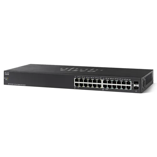 Cisco SG110-24HP | Switch | 24x 1000Mb/s, 12x PoE 802.3af, Rackové Pouzdro Ilość portów LAN24x [10/100/1000M (RJ45)]
