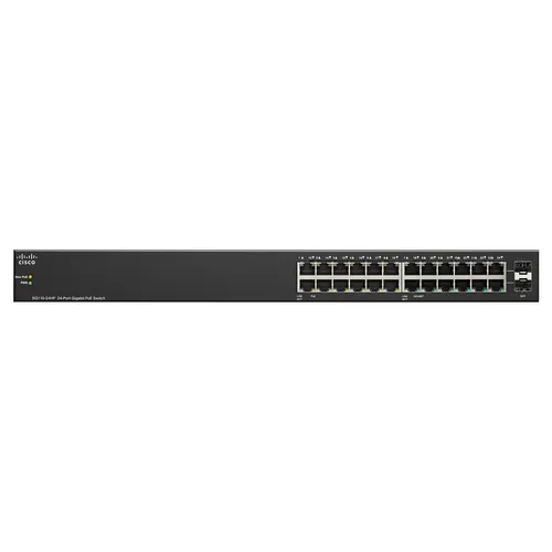 Cisco SG110-24HP | Switch | 24x 1000Mb/s, 12x PoE 802.3af, Rackové Pouzdro Ilość portów LAN2x [1G (SFP)]
