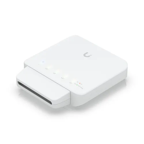 Ubiquiti USW-FLEX | Switch | UniFi, 5x RJ45 1000Mb/s, 1x PoE In, 4x PoE Out, 46W Ilość portów Fast Ethernet (PoE)4