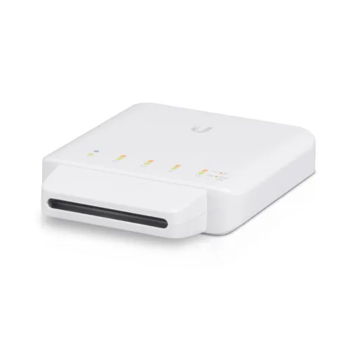 Ubiquiti USW-FLEX | Schalter | UniFi, 5x RJ45 1000Mb/s, 1x PoE-Eingang, 4x PoE-Ausgang, 46W Ilość portów PoE4x [802.3af/at (1G)]
