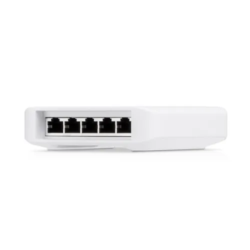 Ubiquiti USW-FLEX | Schalter | UniFi, 5x RJ45 1000Mb/s, 1x PoE-Eingang, 4x PoE-Ausgang, 46W Diody LEDDziałanie, Link, PoE, Status